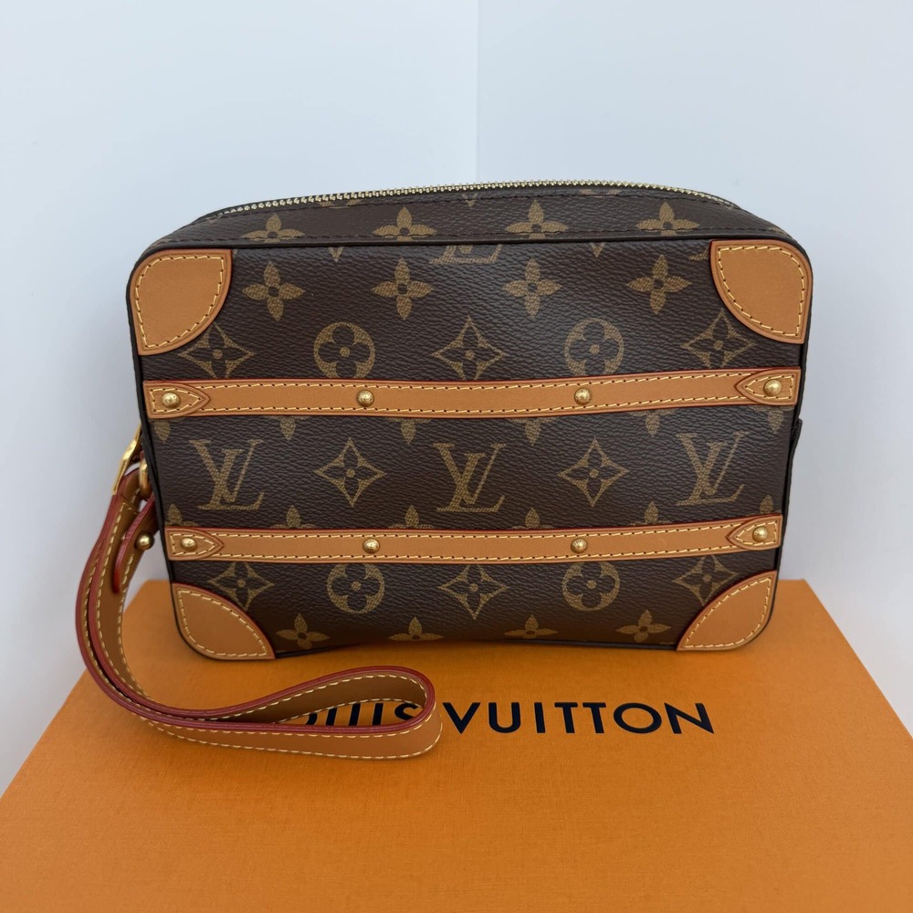 Louis Vuitton Monogram Soft Trunk Pouch Clutch (Model M44779)